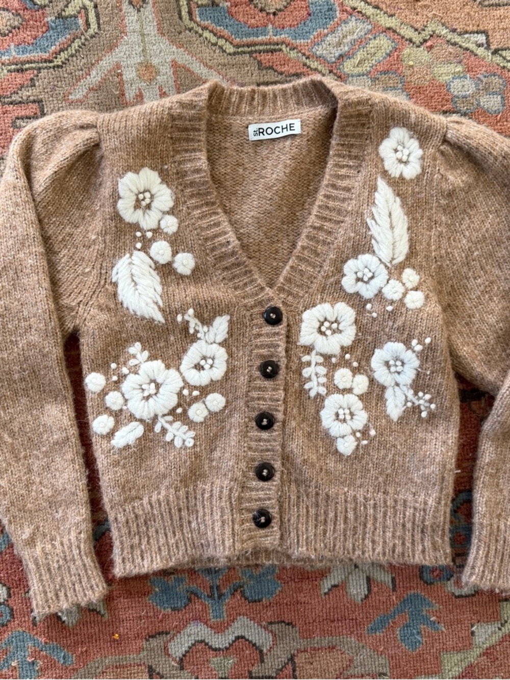 St. Roche Floral Embroidered Cardigan
